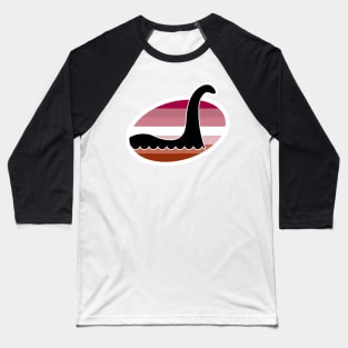 Lesbian Nessie Cryptid Pride Baseball T-Shirt